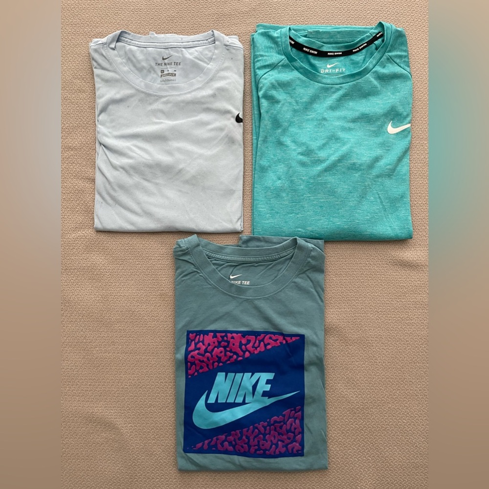 Nike Shirt Lot (3) - two short sleeve, one long sleeve